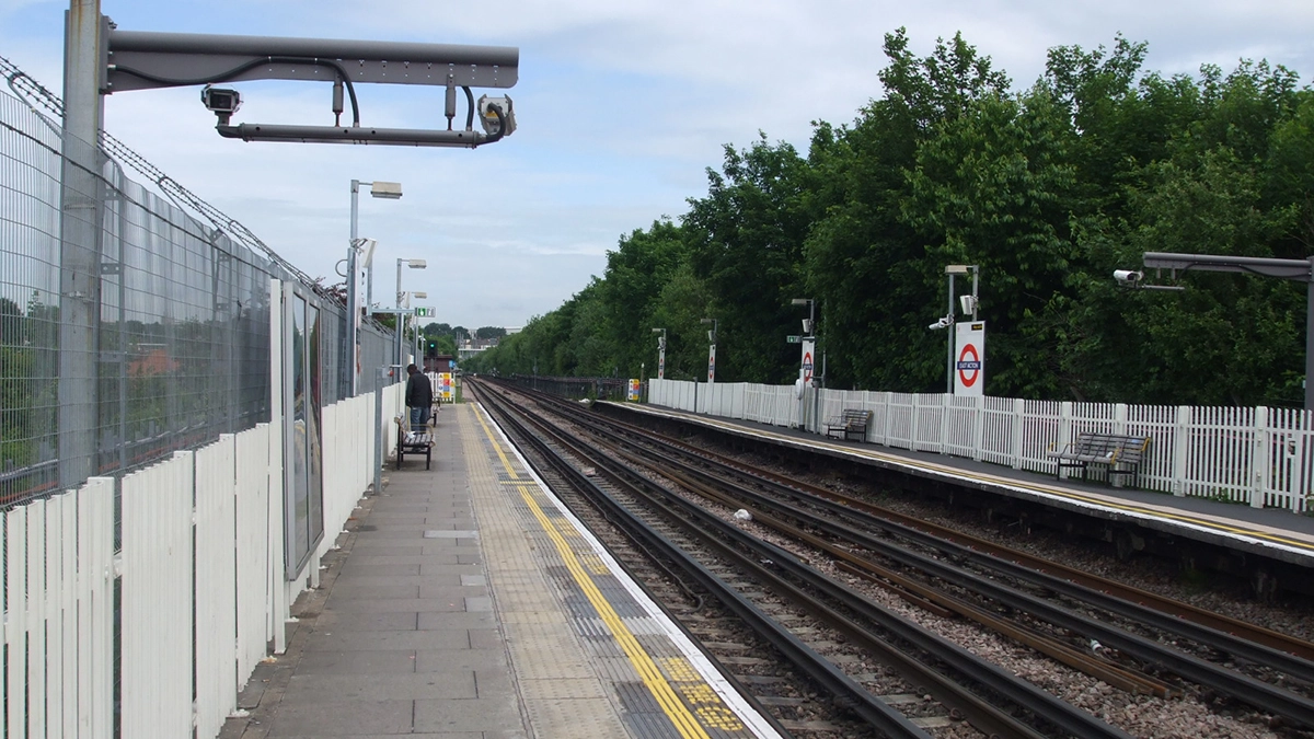 Platform posters at East Acton station