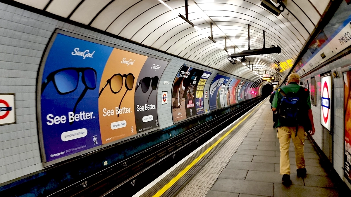 Cross Track 48 sheet poster adverts at Pimlico underground station