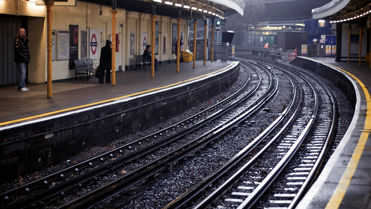 A view across the tracks at Westbourne Park tube station