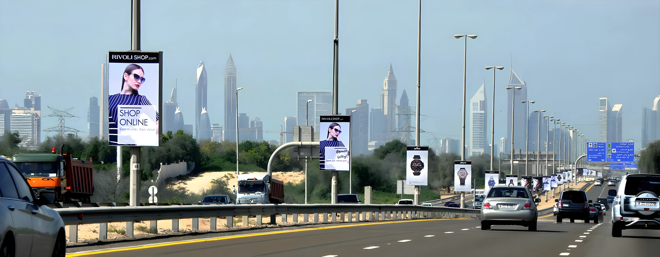 Lampposts Advertising in Dubai - Advertise OOH with Dubai Advertising